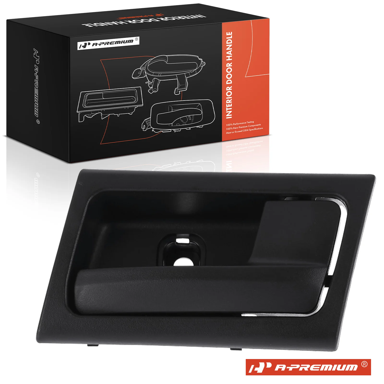 A-Premium Front or Rear Passenger Side Black Interior Door Handle for Ford Crown Victoria 2003-2011 Mercury Marauder 2003-2004