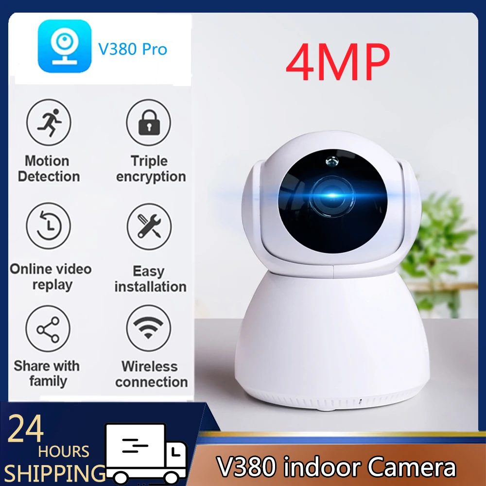 

4MP WIFI IP Indoor Camera V380 Pro Video Surveillance Home Security HD Wireless Recorder Baby Monitor Two Way Audio Q8