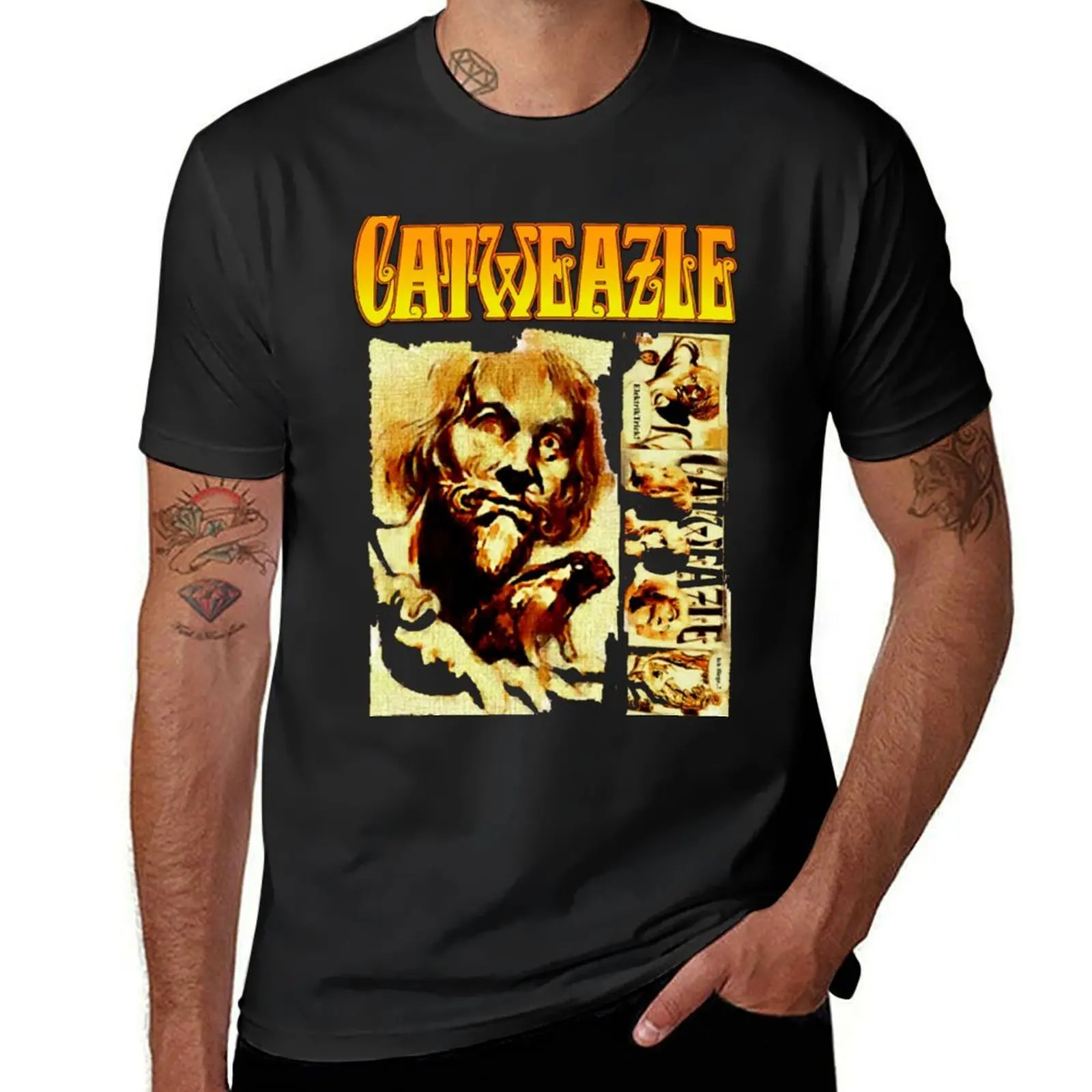 Catweazle T-Shirt tees Short sleeve tee t shirts for men cotton