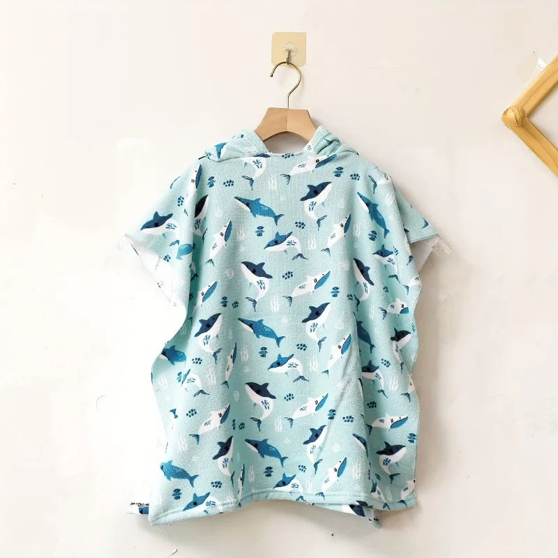 منشفة بغطاء للرأس للأطفال، بطانية قماط فائقة النعومة ماصة للرضع مع غطاء محرك السيارة منقوشة من البوليستر لحمام السباحة والشاطئ والسفر واليوجا #6