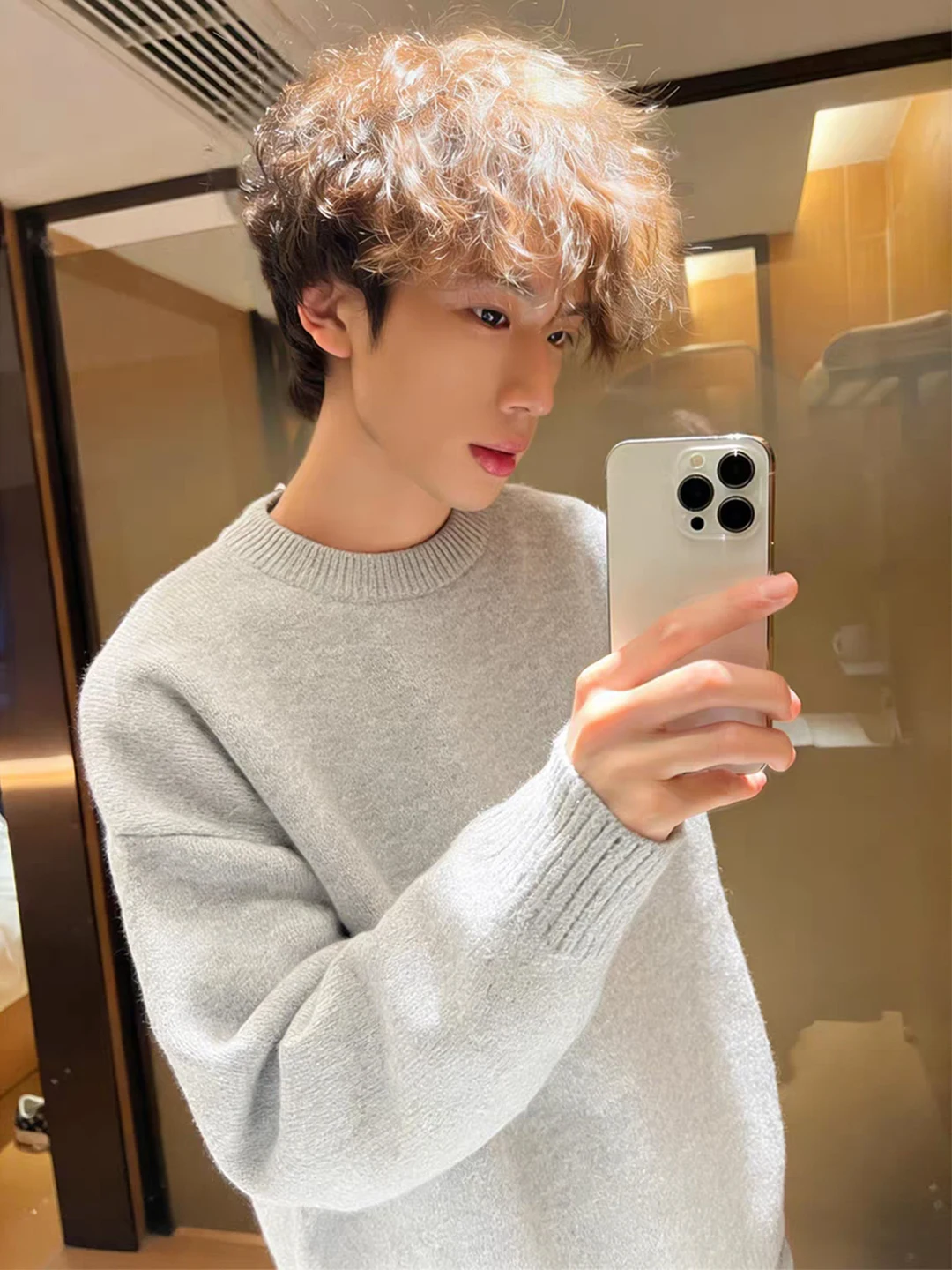 

Мужской вязаный свитер Cleanfit с круглым вырезом, зимний, на флисовой подкладке, базовый слой, американский стиль, утолщенный шерстяной свитер