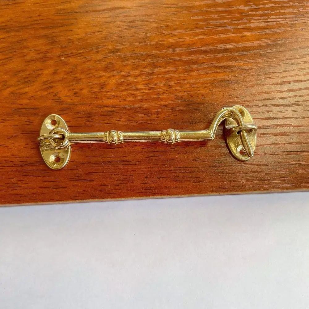 Solid Brass Window Hook Retro Antique Style Windproof Latch Chinese Door Catch Heavy Duty Hardware For Wooden Frame Decoration