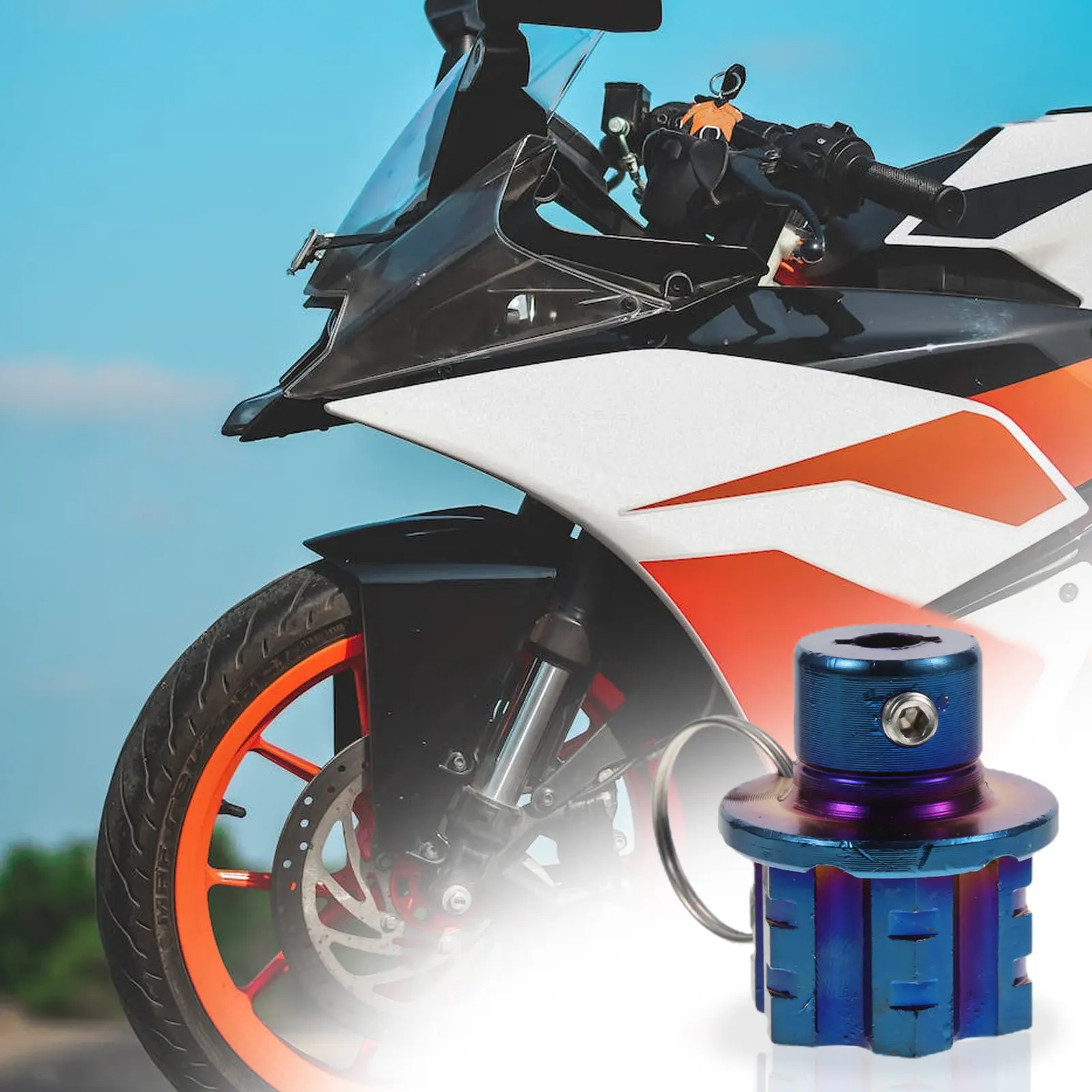 Universal Motorcycle Cover Titanium Alloy Corrosion Resistant High Strength Colorful Blue Cool Appearance Easy Install Motorbike