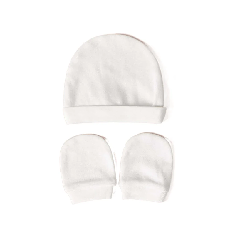 Newborn Baby Hat With Gloves Cotton Bonnet Baby Beanie For Girls Spring Soft Infant Cap Boy Toddler Accessories Gift