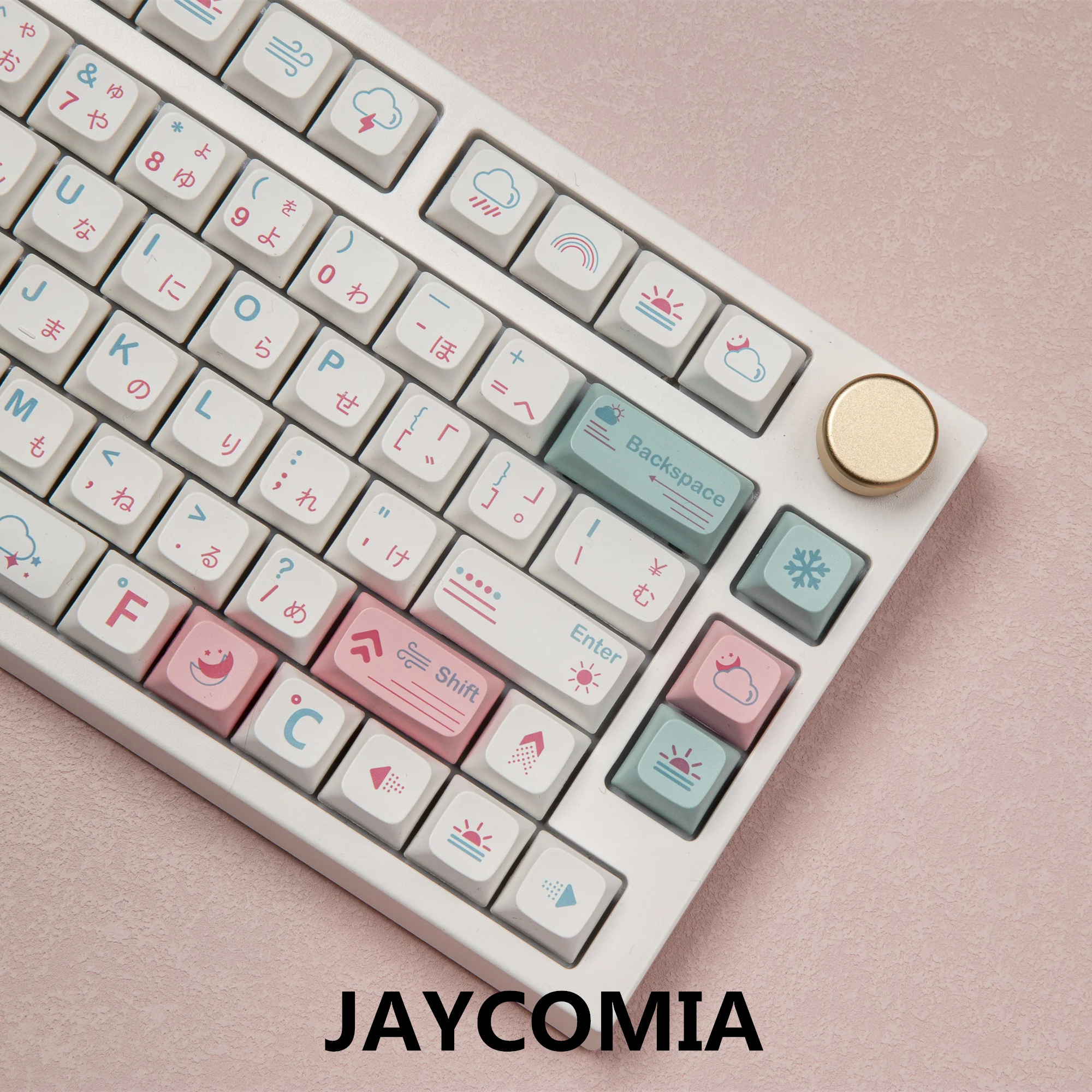 XDA Profile Keycaps Weather 132 Keys DYE-SUB PBT keycaps Cute For 61/64/68/75/87/98/104/108 Keys Mechanical Keyboard