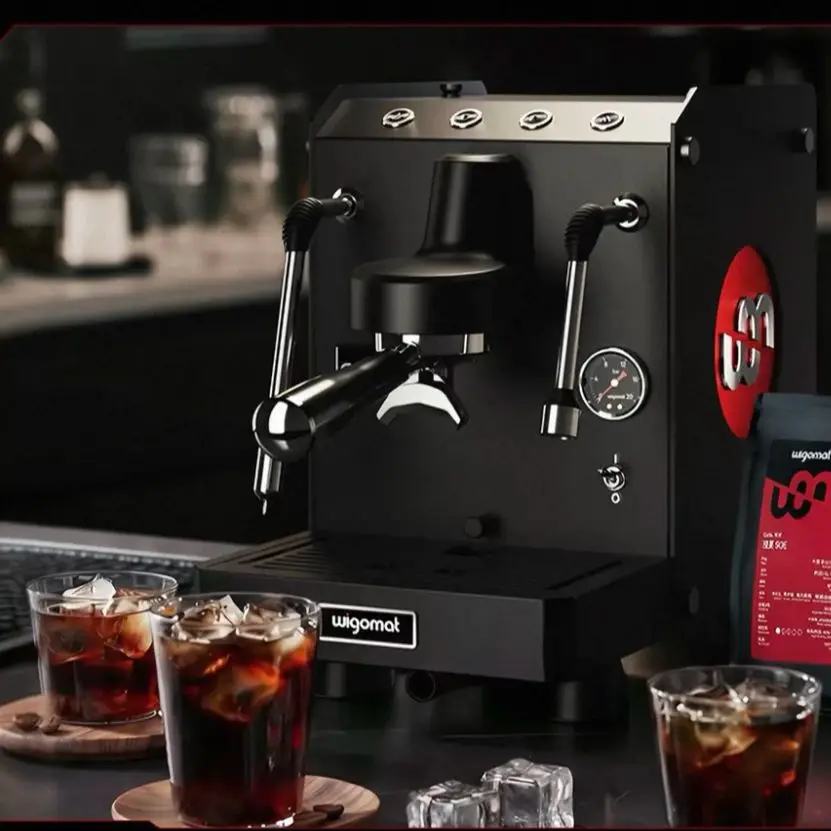 Wigomat K 5 New Black Wor Semi-Automatic Espresso hine with Cold Brew Function, Triple Heating & Constant Temperature Milk