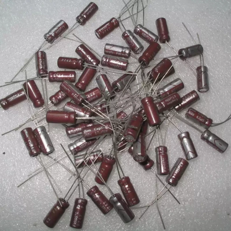 Taiwan CAPXON 50V4.7UF Silver Electrolytic Capacitor