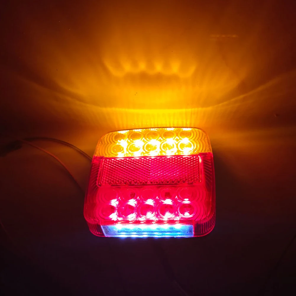 2Pcs Trailer Tail Lights Super Bright 12V Submersible Boat Truck Lamp Taillight Turn Signal Indicator for Trailer Truck Caravan