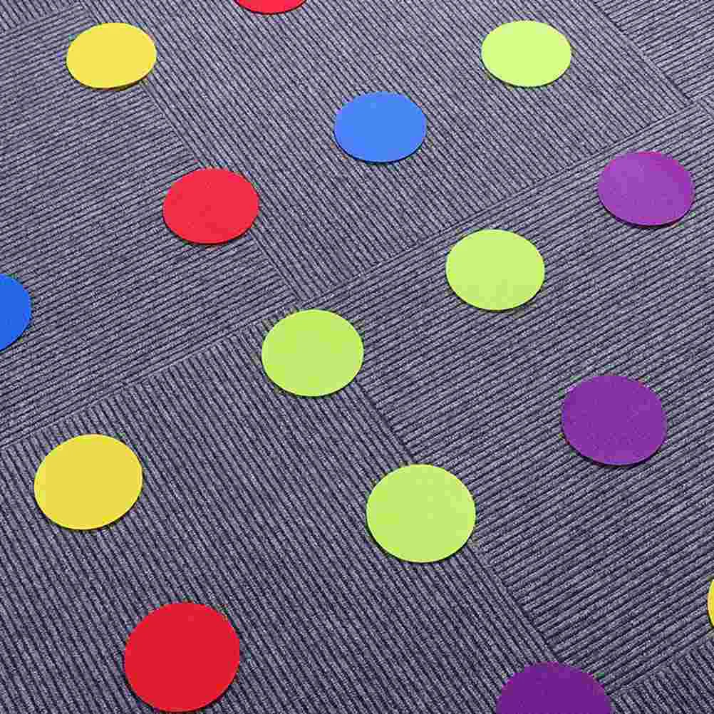 Imagem -04 - Rodada Removível Flooring Tapete Spots Sala de Aula Tapetes Game Trainning Adesivo Puzzle Ensino Circular 30 Pcs