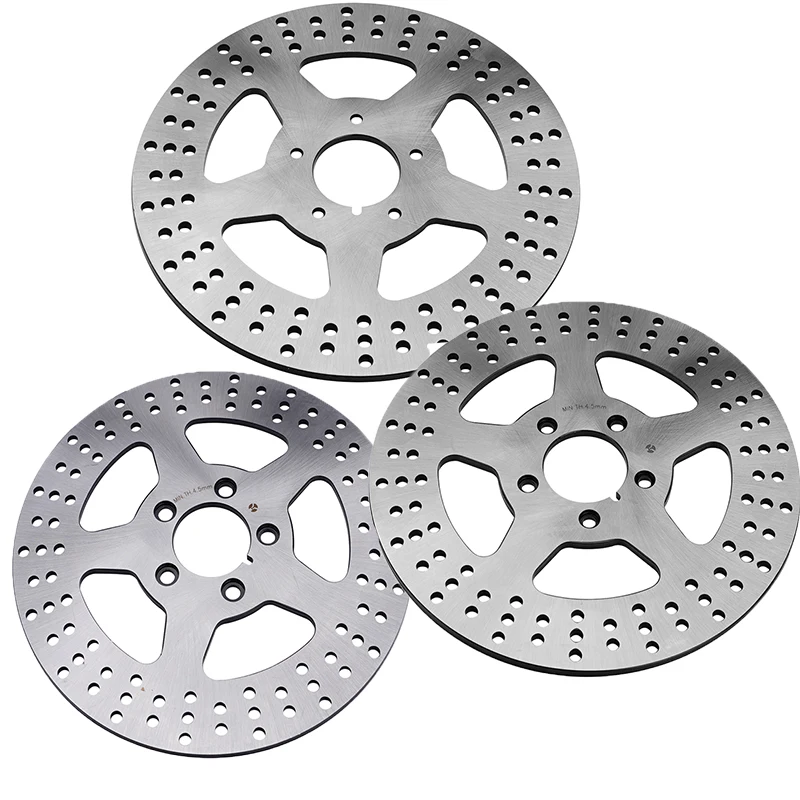 3PCS Front Rear Brake Disc Rotors For XL1200 Sportster 1200 00-08 Road King 1584 1450 Electra Glide Road Glide Low Rider 1800