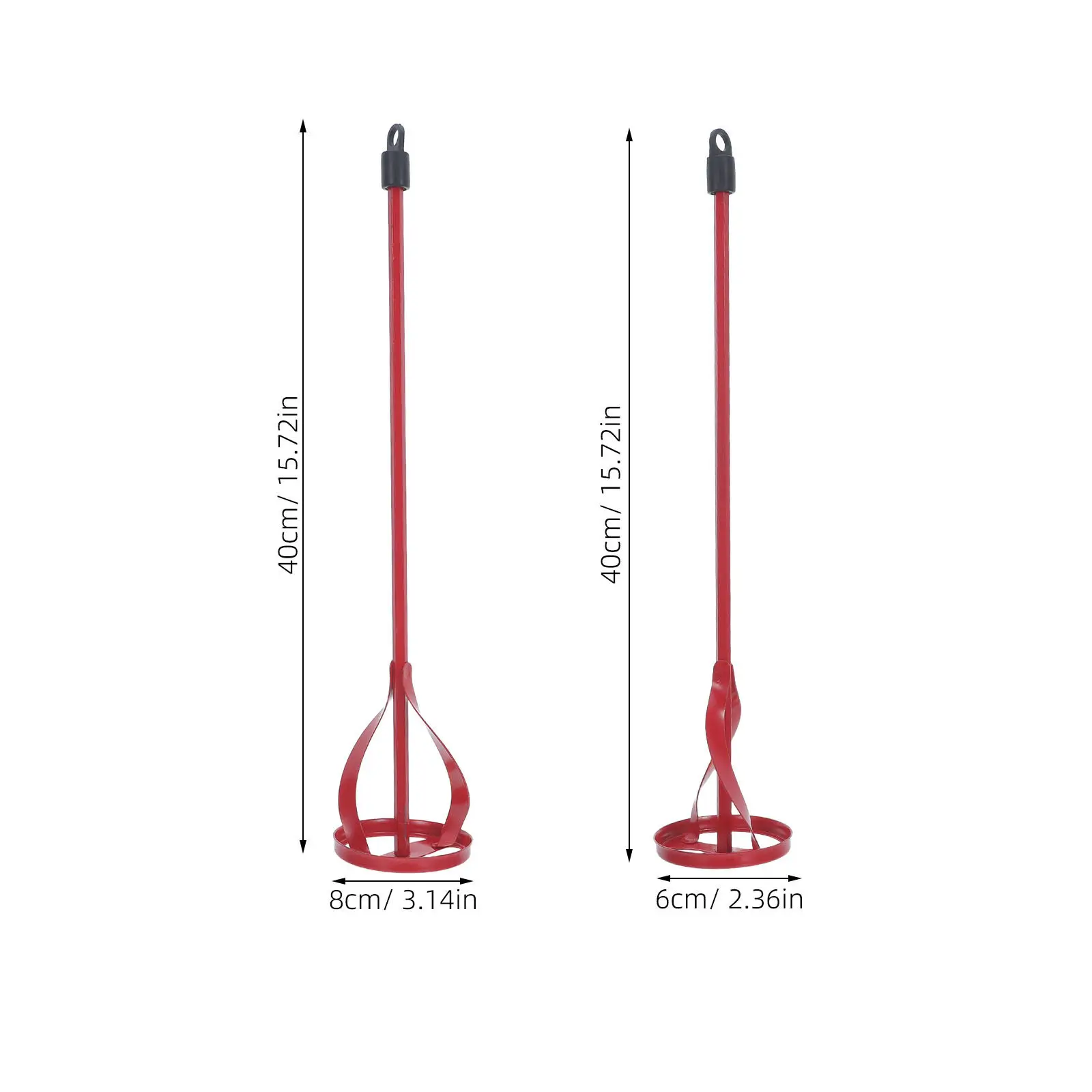 2Pcs Paint Mixer Drill Attachment 15.75in Putty Blending Rod Power Mixer for Paint Plaster Cement Drywall Mud Mixing Tool Home