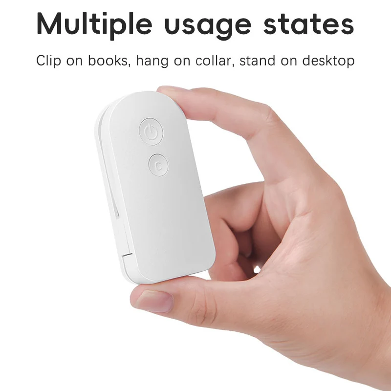 ضوء قراءة بمشبك LED - ضوء كتاب قابل للتعديل ومحمول وقابل لإعادة الشحن عبر USB للقراءة الليلية #4