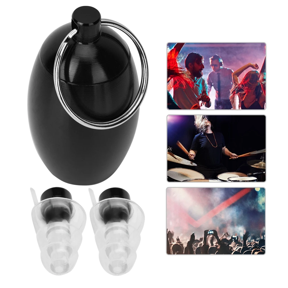 ZK30 Anti noise Music Safe Ear Plugs High Fidelity Hearing Protection noise cancelling earplug Black