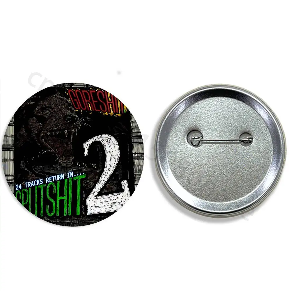 Goreshit Album Cover 58mm Icon Badge Handmade Tinplate Brooch for Backpack Clothes Chest Ornament Gifts