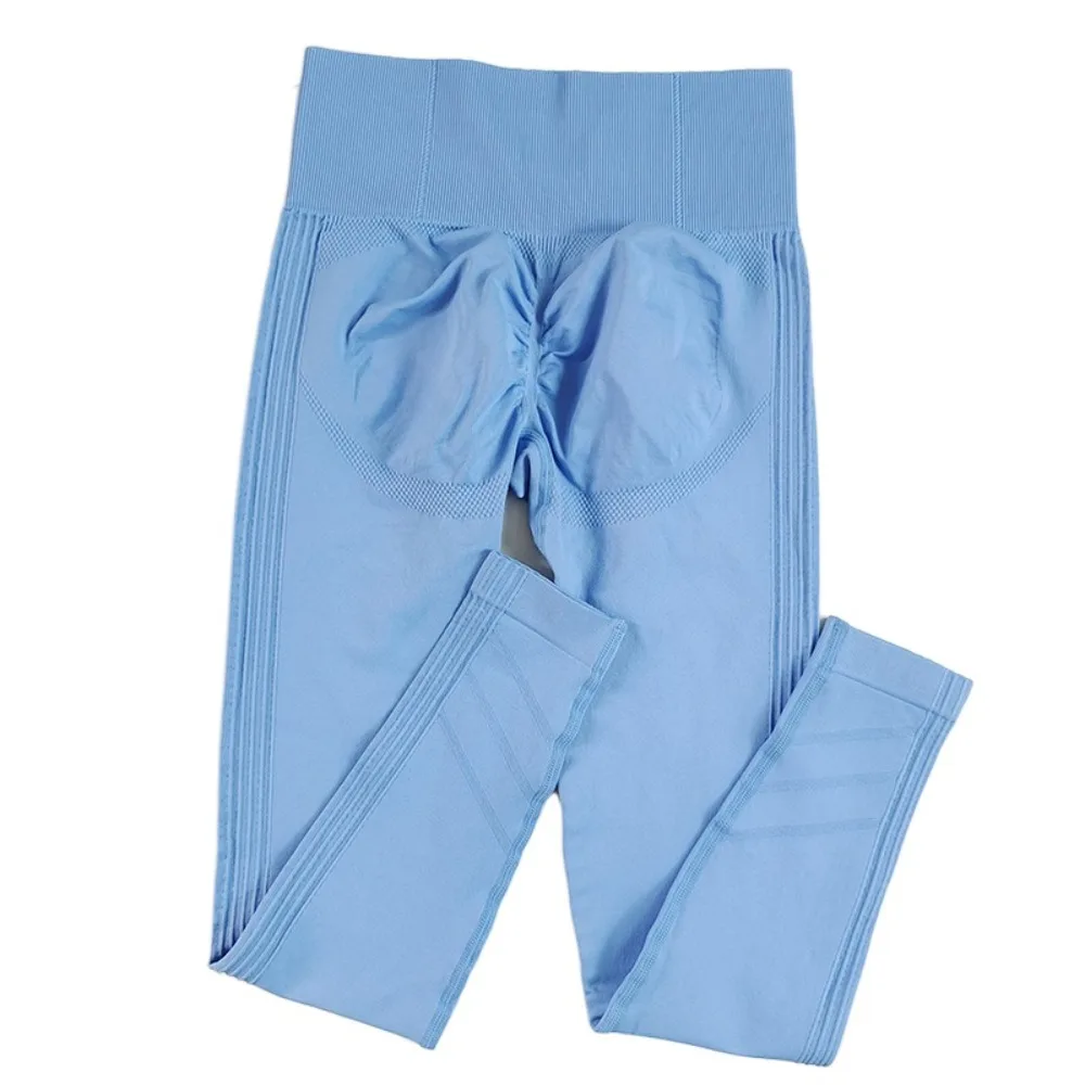 

Спортивные брюки для йоги с высокой талией, подтягивающие бедра, спортивные леггинсы для фитнеса, эластичные дышащие бесшовные леггинсы для йоги, велоспорт