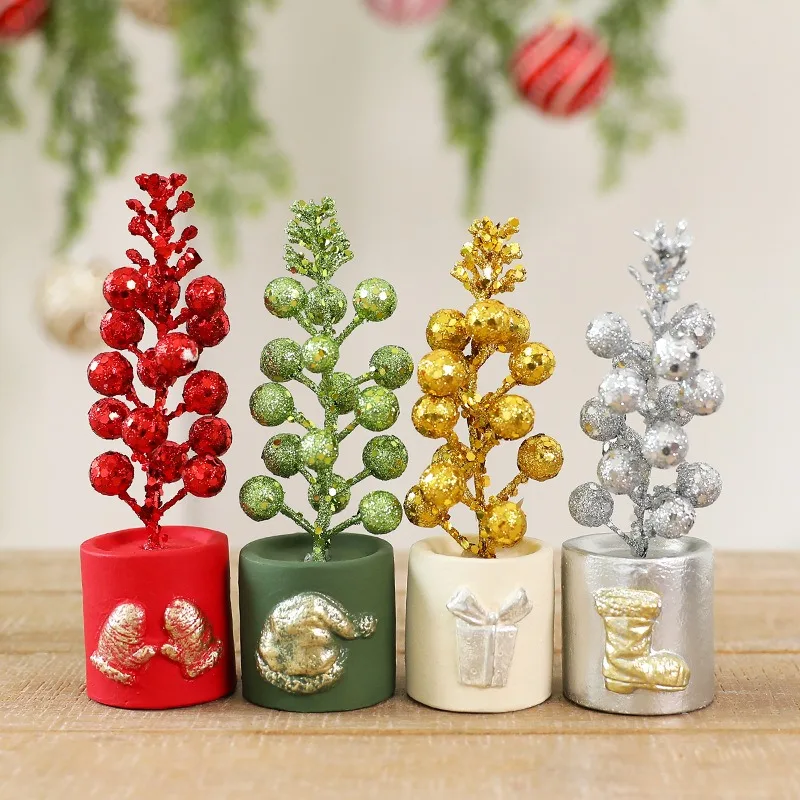

Creative Christmas 13 Head Fruit Twig Ornament DIY Christmas Decoration For Home Indoor Desktop Scene Decoration Crafts
