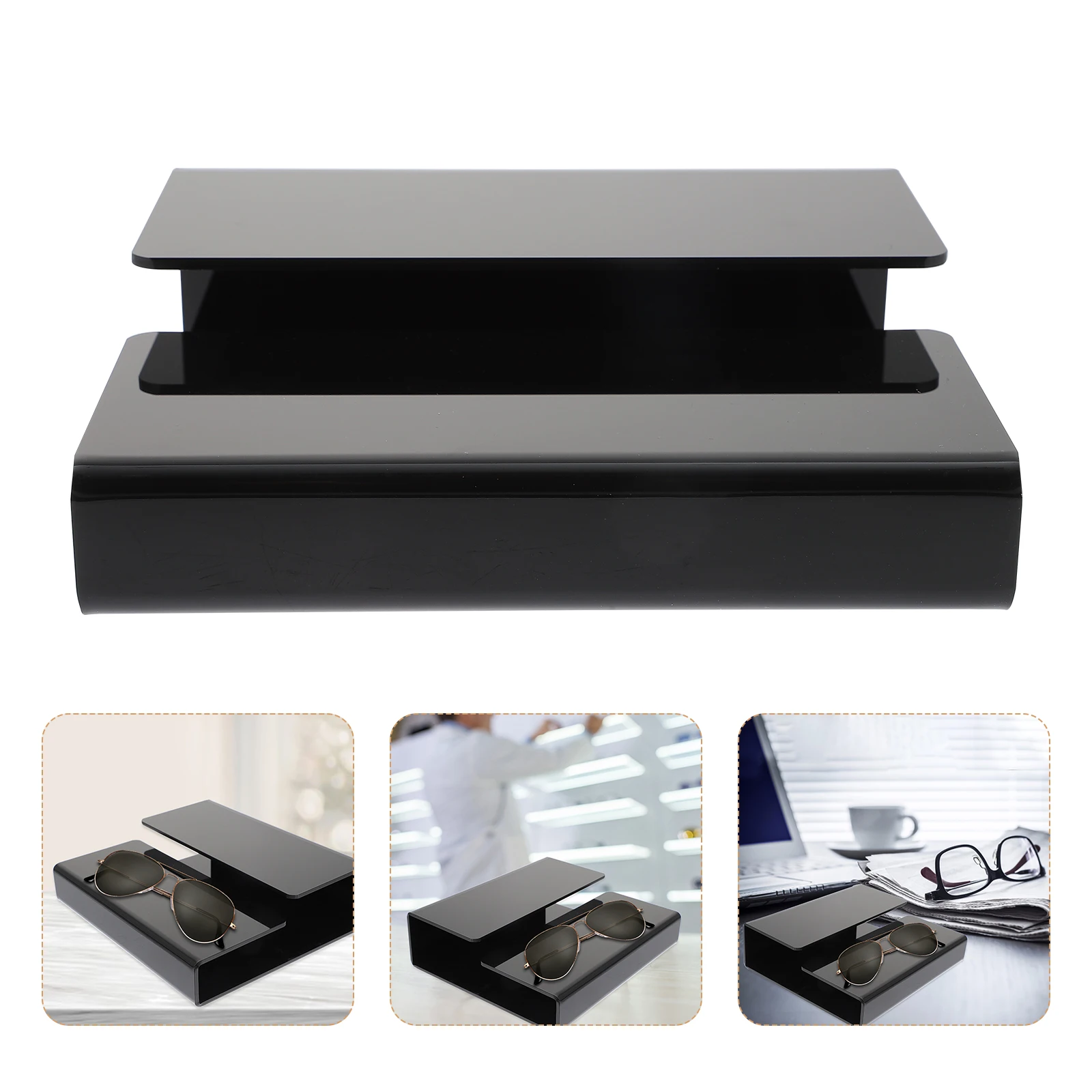 

1pc Acrylic Glasses Stand Holder Storage Rack Sunglasses Glasses Display Frame Frame Sturdy Showcase Tool Home Decor