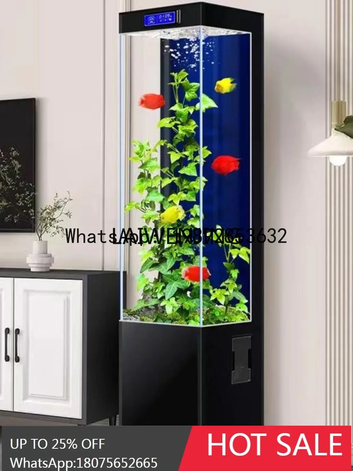 

fish tank vertical ecological cycle water-free intelligent aquarium
