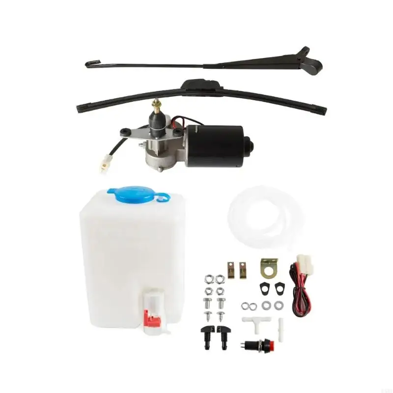 

D5BE 12V Motor Power Washer Motor Includes Adjustable Sprayer Washer Bottle 90° Coverage For Utility Vehicle Windshields