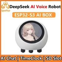 DeepSeek AI Chat de voz Robot ESP32-S3 1,28 pulgadas LCD espHome Placa de desarrollo asistente tarjeta SD reloj opción táctil para XiaoZhi
