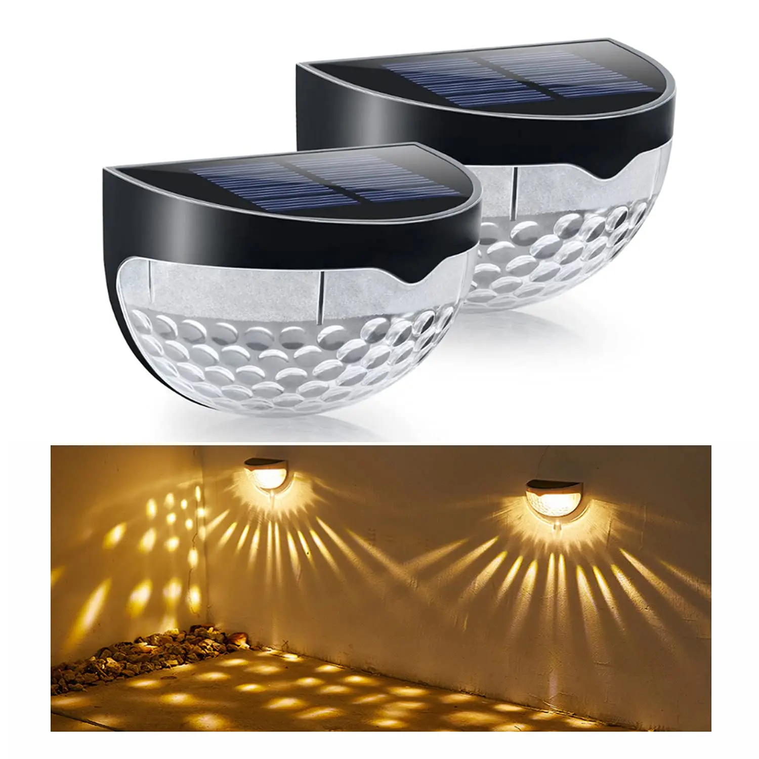 

Solar Fence Lights Outdoor Waterproof Led Wall Lights Garden Lamp Fence Terrace Garden Path Energy-Saving Decorative Lights