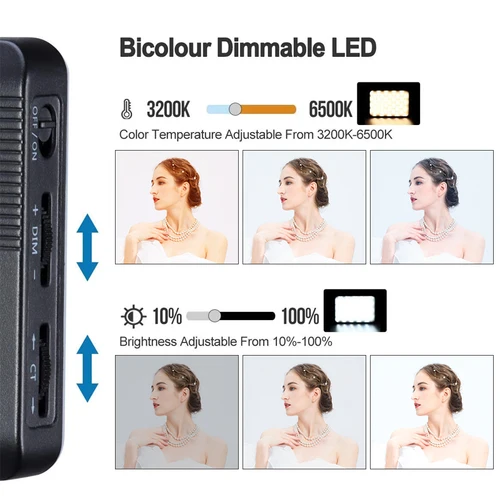 Imagen 2 del producto Luz de vídeo LED Ulanzi Vijim VL120 3200K-6500K con Softbox y filtros de color RGB para iluminación de videoconferencia Luz de relleno