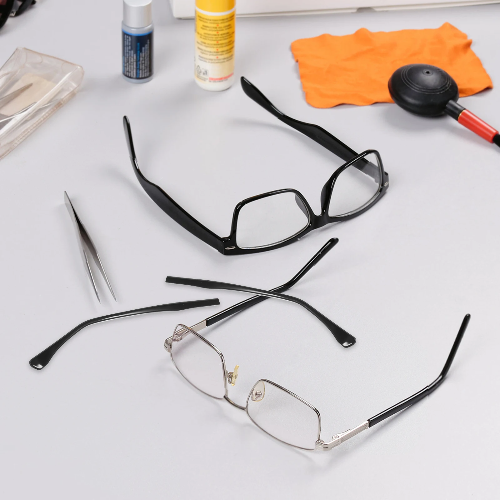 

1 Pair Eyeglass Arm Replacement Black Plastic Parts Glasses Accessories Versatile Compatibility Sunglasses Arm Reading Glasses