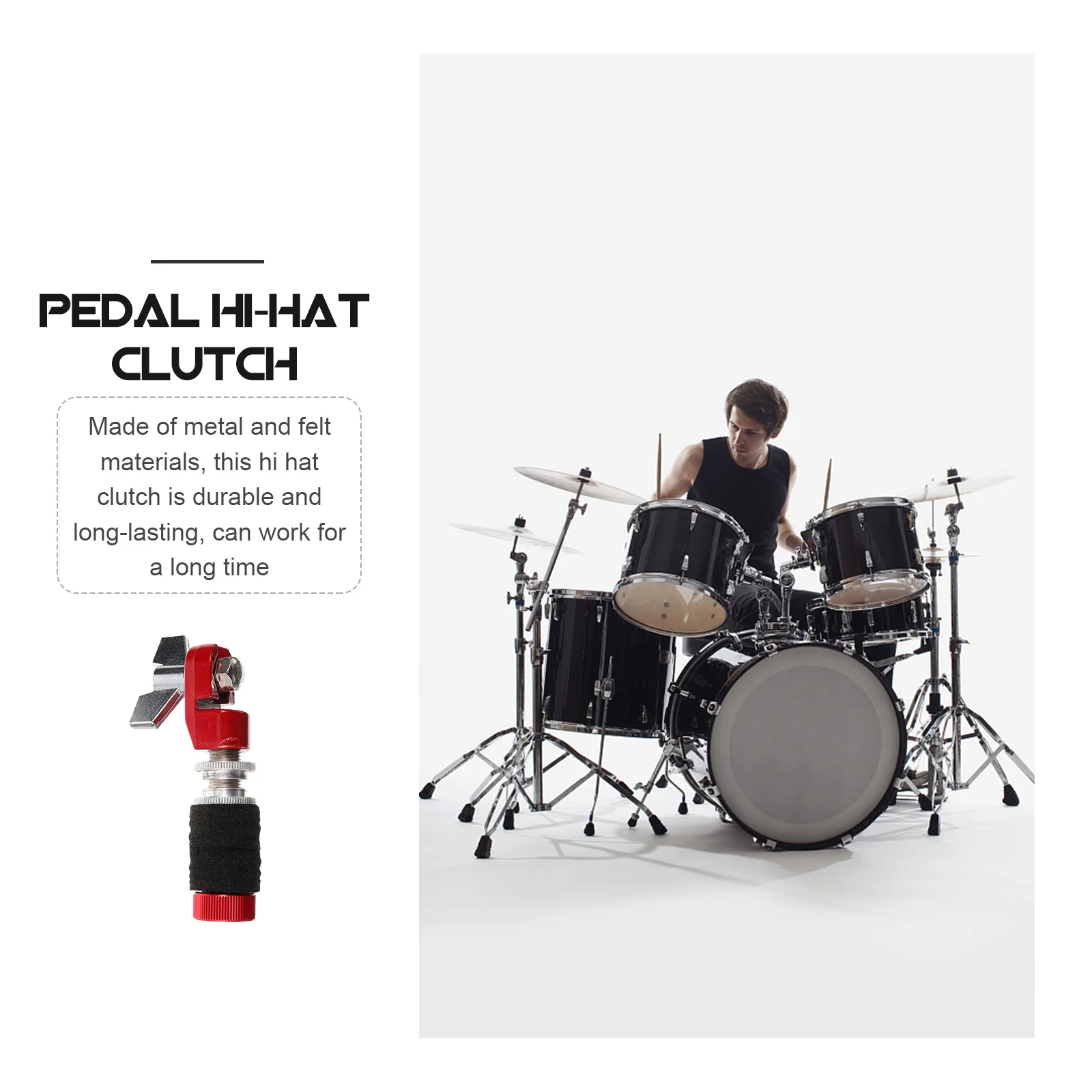 

Hi Hat Clutch Metal Drum Clutch For Hi Hat Cymbal Replacement Percussion Instrument Parts Drum Accessory