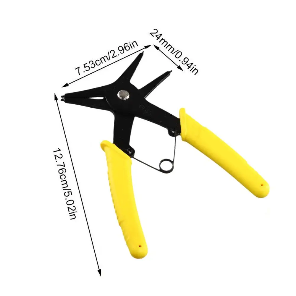 Internal External Card Dual Purpose Circlip Pliers 2-in-1 Multi-functional Retaining Pincers Repair Hand Tools