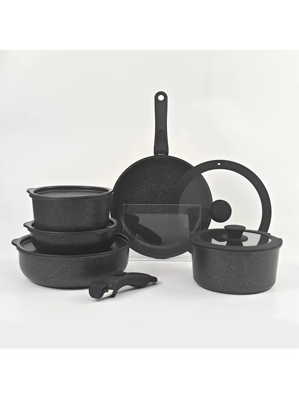 DONNOR Grace 5/17 Piece Kitchenware Set with Thickened Bottom Suitable for Various Cookware Various Kitchen Utensils