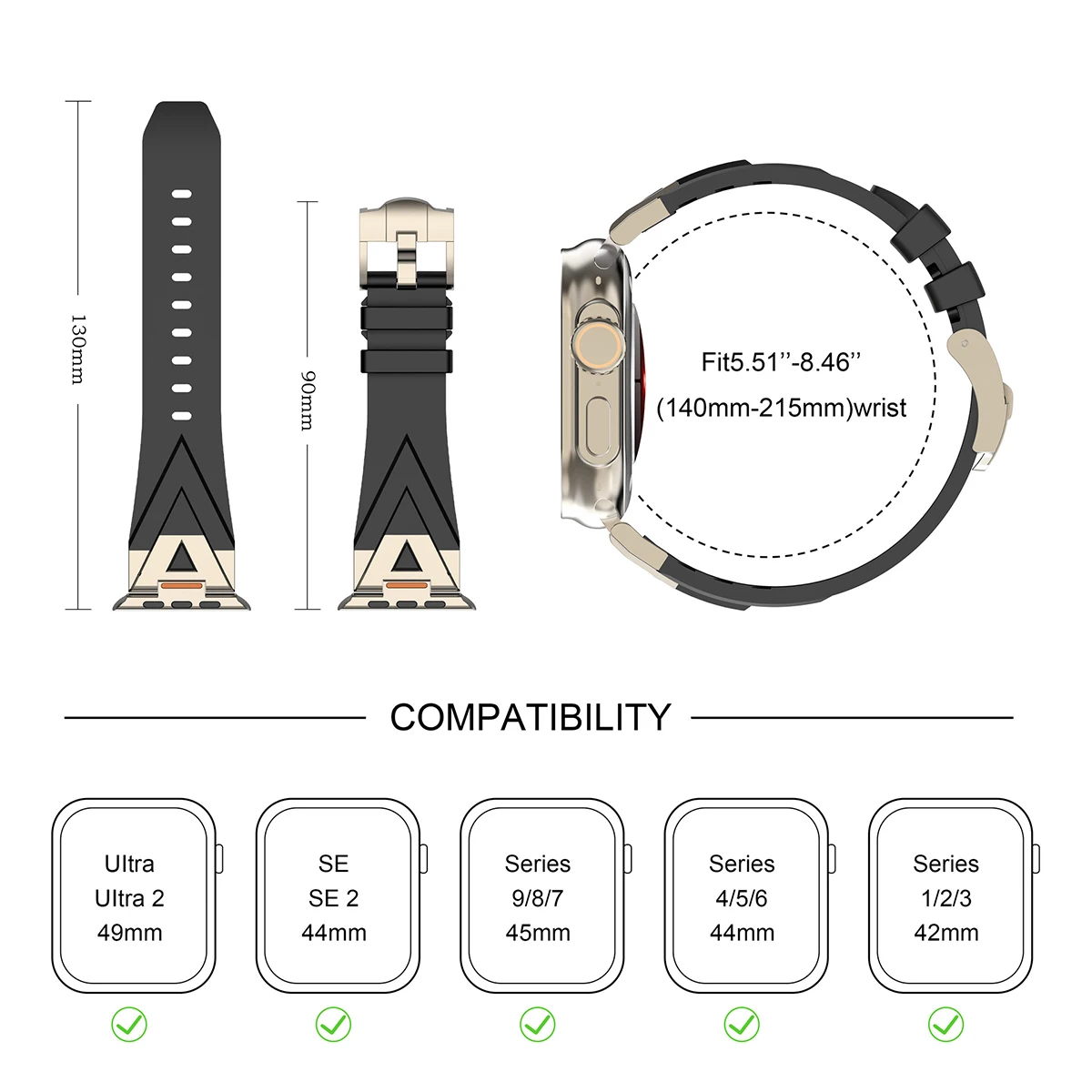 لساعة أبل الفرقة سيليكون الفرقة ل iWatch سلسلة Ultra2 10 9 8 7 SE 6 5 4 3 2 1 محول معدني فاخر تصميم رائع حزام رياضي