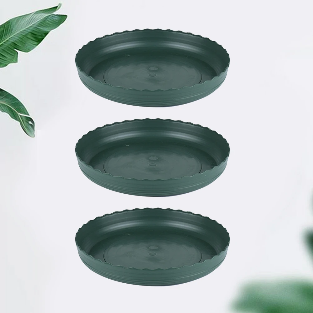 

3pcs Plastic Flower Pot Tray Round Bottom Drip Catcher For Bonsai Succulents Garden Balcony Decor Plant Pots Base Small Plants