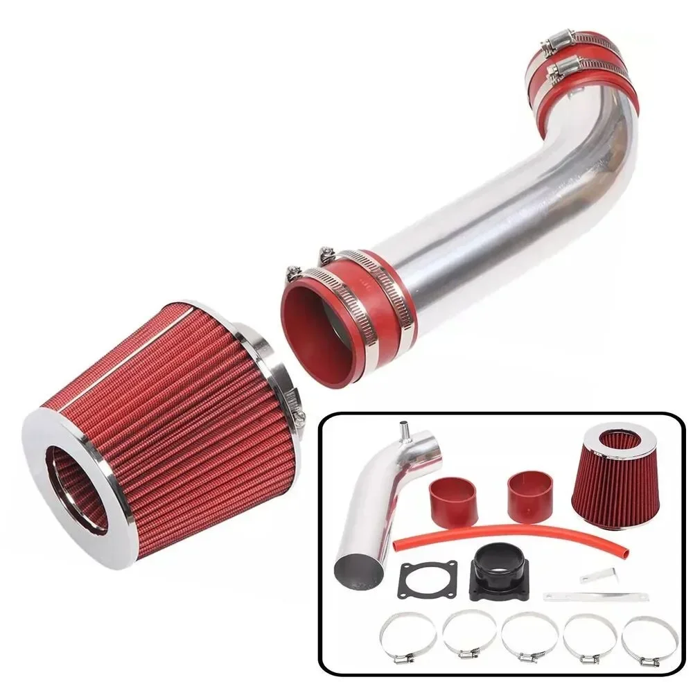 Red Silver Air Intake System Cold Air Intake Pipe + Air Filter for Nissan 350Z 3.5L Infiniti FX35 G35 Automobiles Engine Parts