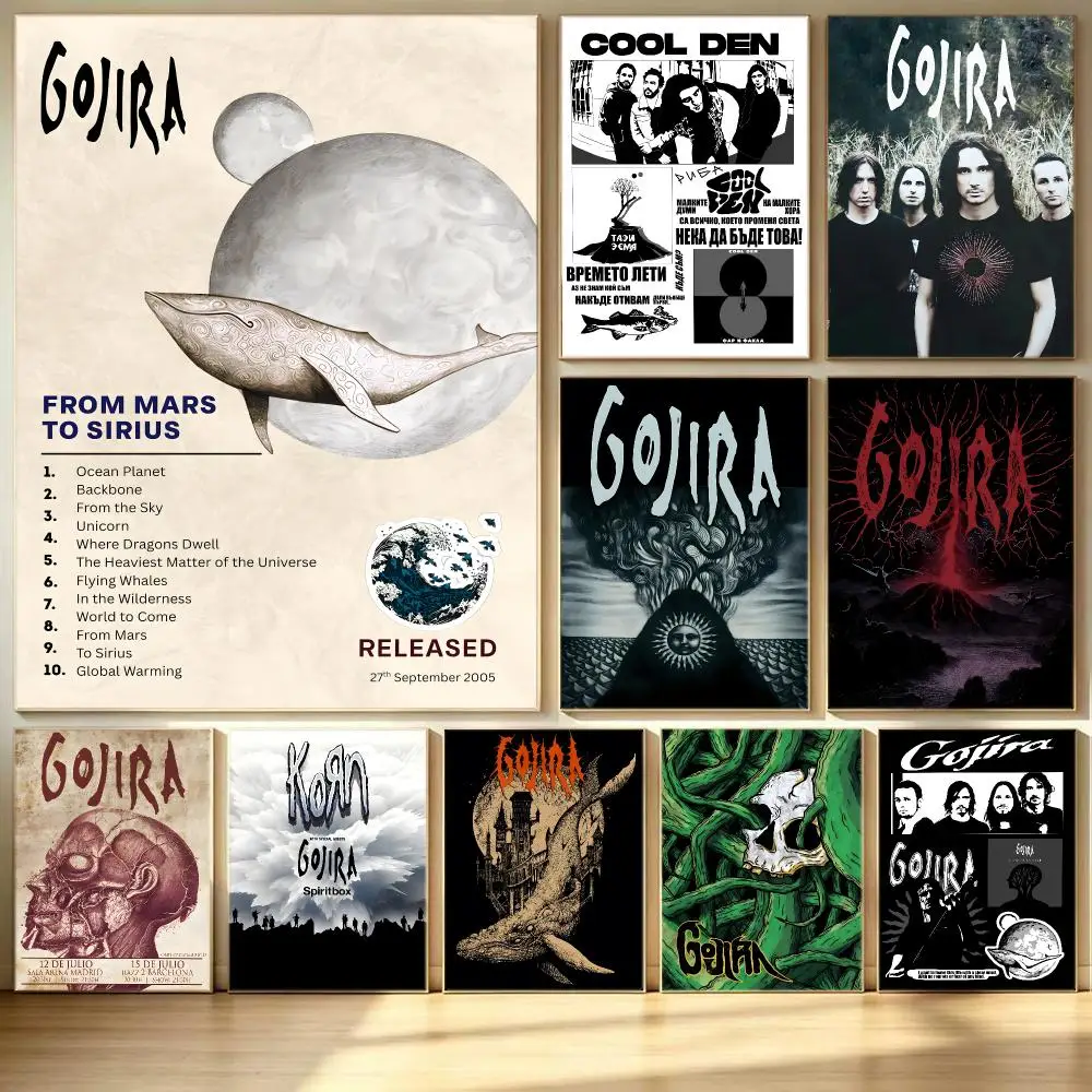 band Gojira Poster Poster HD  Printing Soothing and Cream Style Home Decor for the Living Room cafes Gift Giving