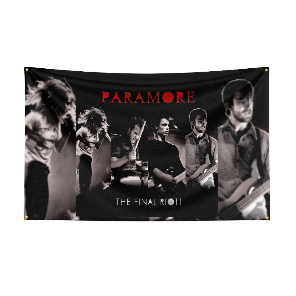 3x5 Ft Heavy Rock Band P-Paramores Flag Polyester Digital Printing Banner for Bedroom Wall Art Out Door Tapestry Decora