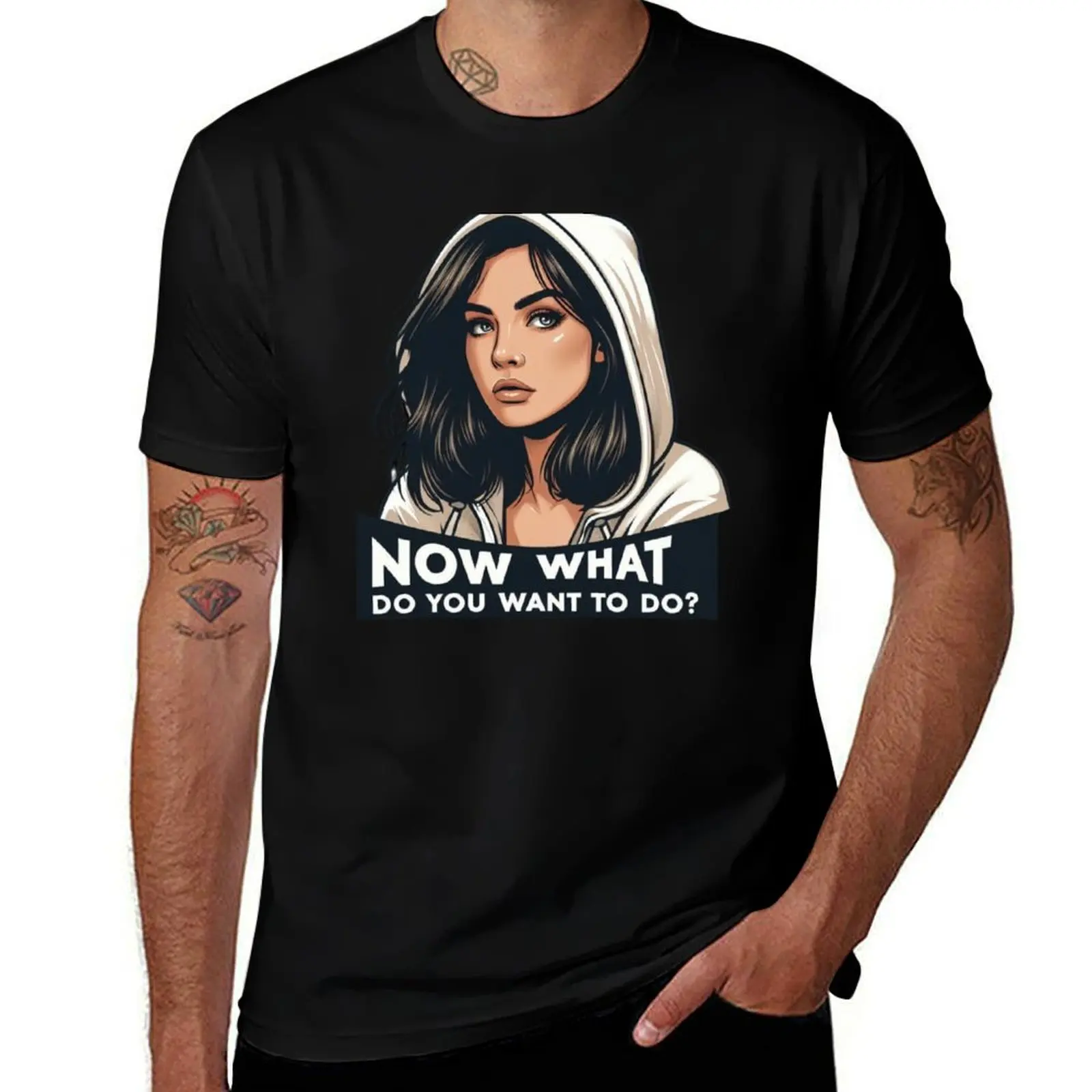 

Now What T-Shirt man tshirt anime tshirt man t shirts for men casual T-shirt