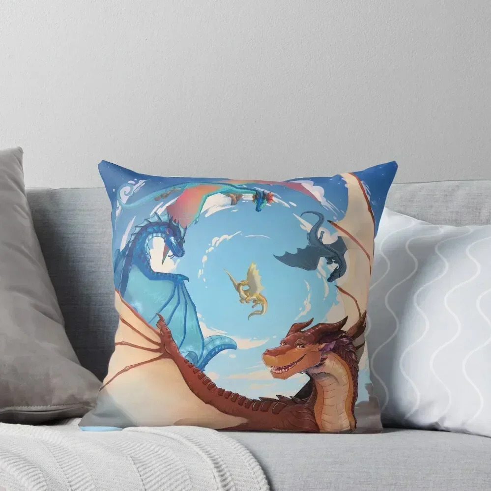 

Wings of Fire - Clay and the Dragonets of Destiny Throw Pillow New year christmas supplies pillow