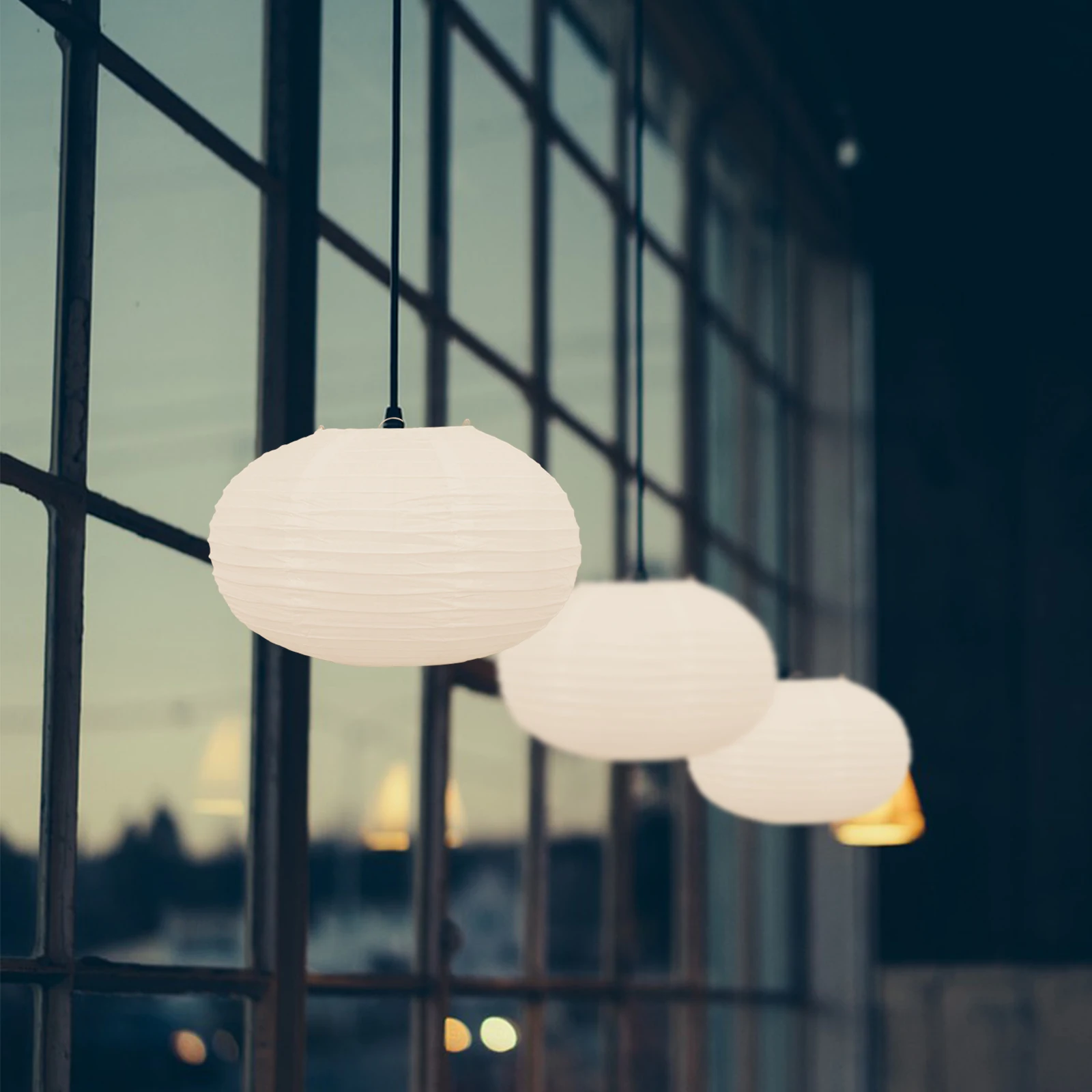 

3pcs Paper Lantern Shade D30cm H20cm Foldable Hanging Lamp Shades for Pendant Lamps Chandeliers Lighting Accessories