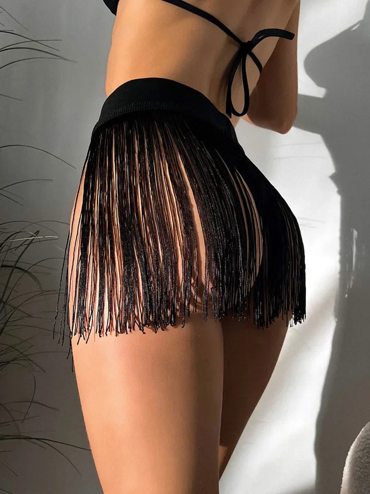 Vzvn Sexy Bikini Triangle Swimsuit Skirt Women Swimsuit Beach Vacation Style Bikini Skirt 2025 New All Season Beach Mini Skirt