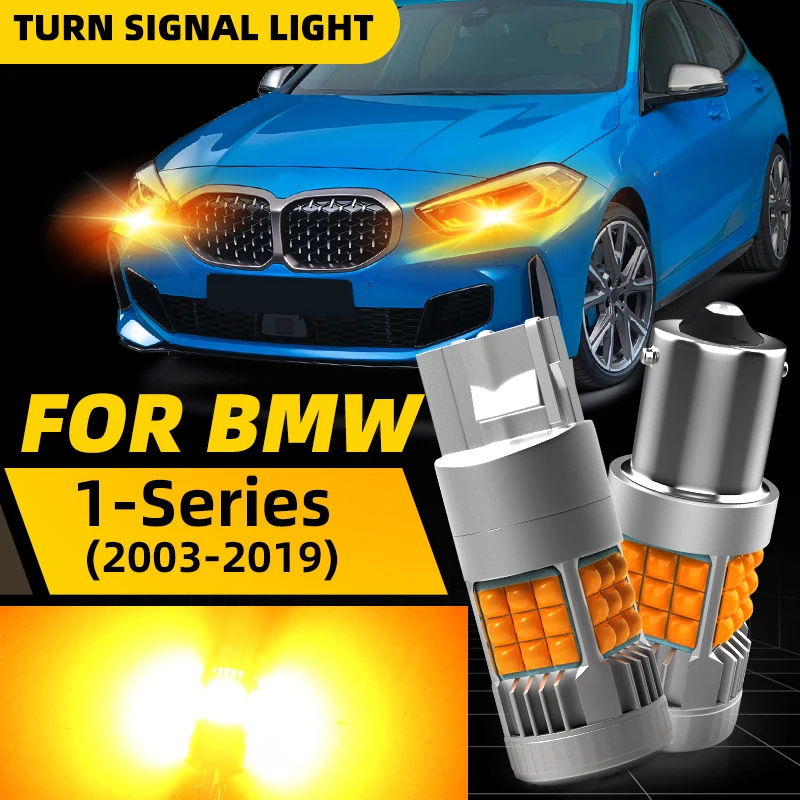 2pcs Car LED Turn Signal Lights Bulbs Amber Front/Rear Direction Indicator Lamp Bulbs For BMW 1-Series E87 E81 E82 E88 F20 F21