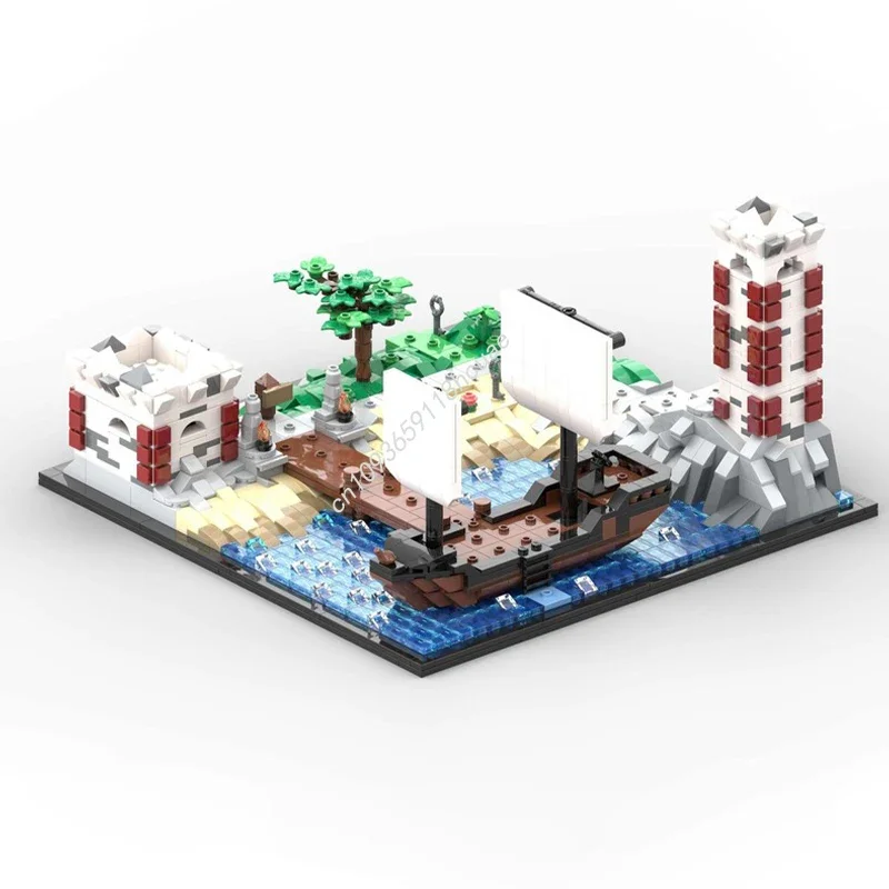 

1497 деталей MOC Legendaryer Heroica: Конструктор «Бухта Драиды» — Вдохновляющий рождественский подарок для опытных фанатов, развивающий творческие способности в области архитектуры