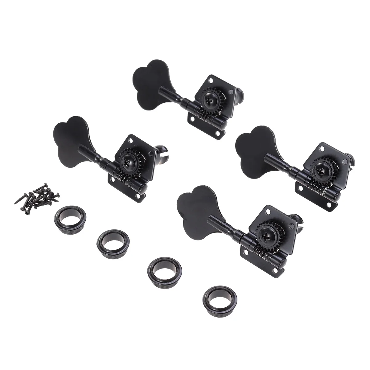 

4 Pcs String Buttons Black Bass Pegs Electric Tuning Guitar Machine Heads Tuner