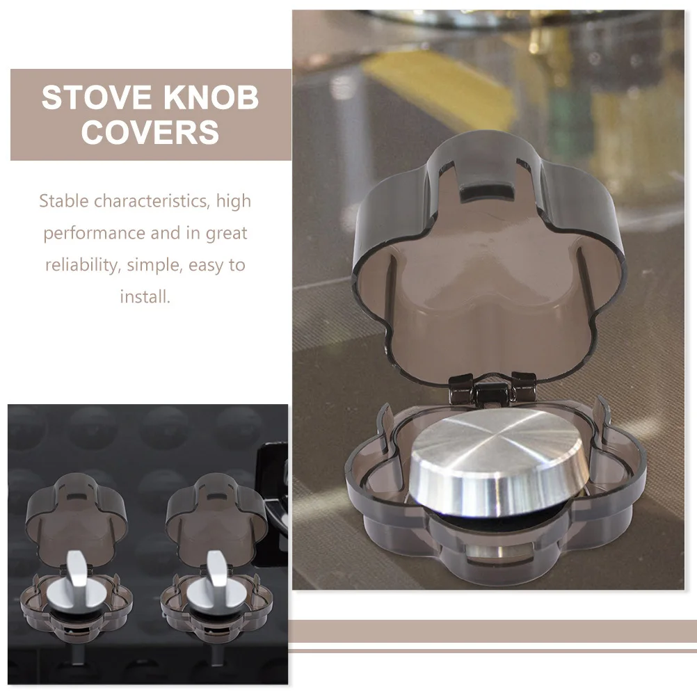 

6Pcs Gas Stove Knob Safety Covers Childproof Oven Lock Simple Design Easy Install Hard for Babies to Open Ideal for Home Use