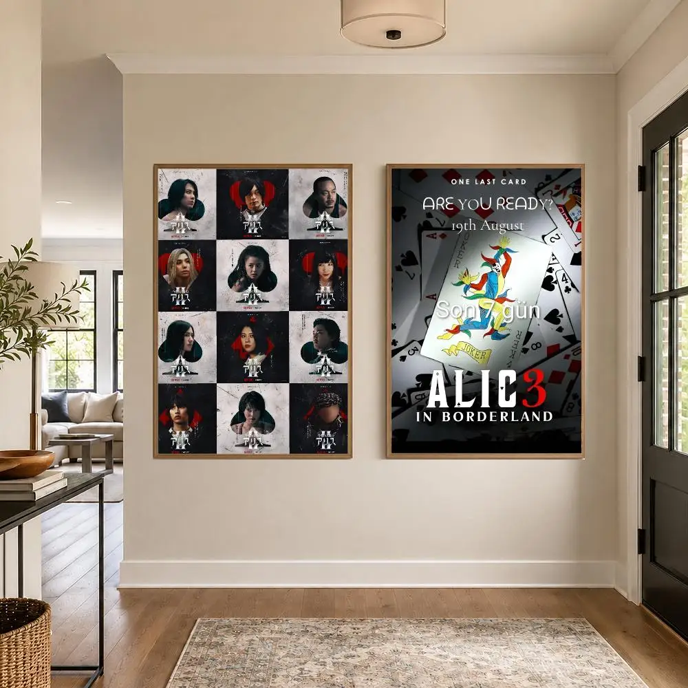 Anime AAlice in Borderland Poster Graphic Wall Art Poster HD Waterproof PP Paper Print for Bedroom Living Room Office Decor Gift
