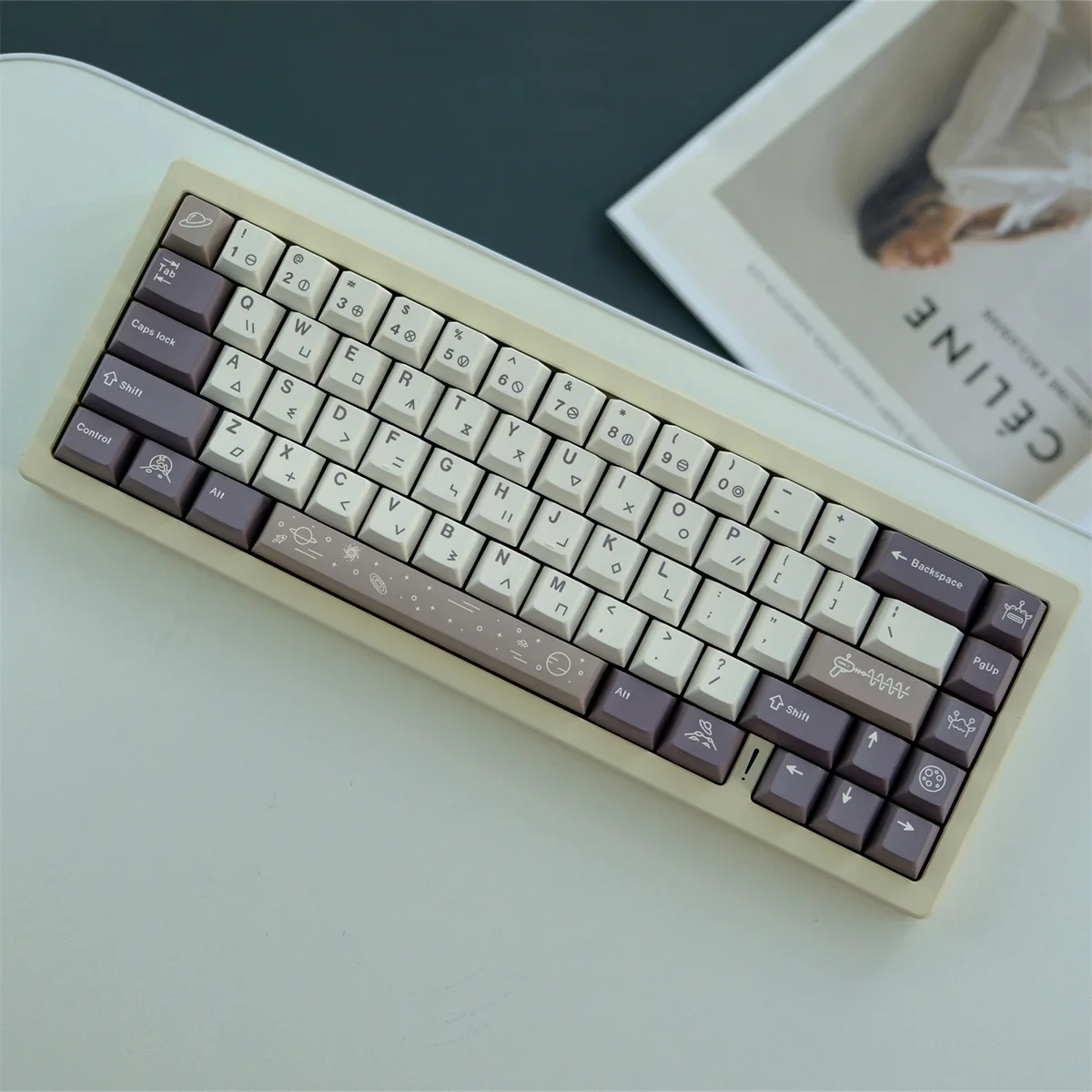 

Moon Star People, Keycap PBT Original Height, Sublimation, Mechanical Keyboard Applicable, Customized