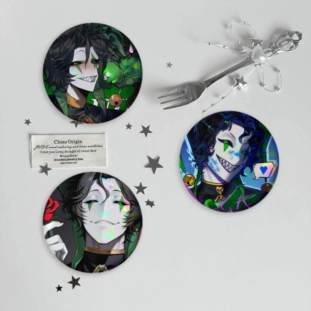 T-The F-Freak C-Circus H-Harlequin Brooches Cartoon Badge Pins Backpack Hat Accessories Friend Gift