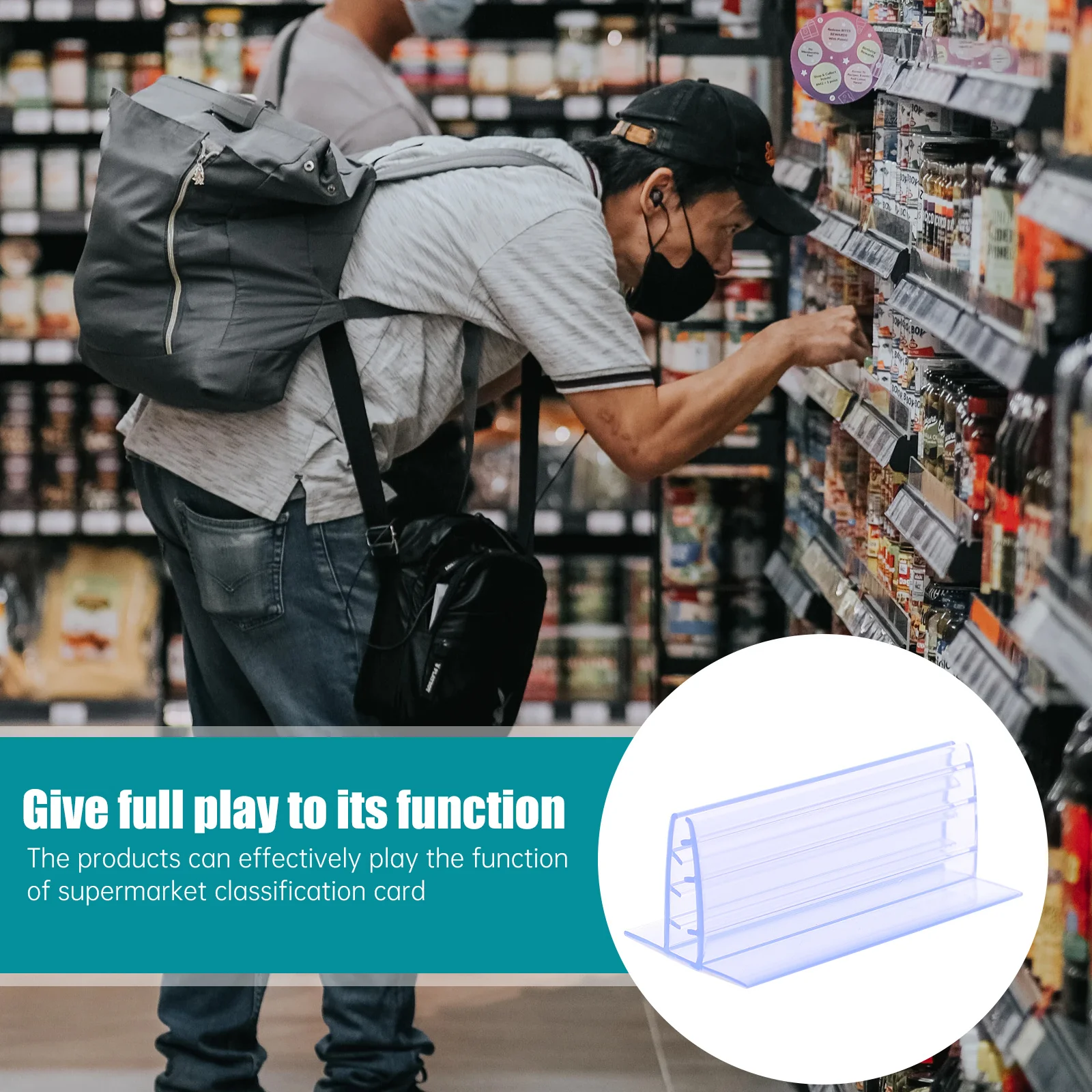 6 قطعة لوحات التصنيف مع فتحات الأسنان حامل علامة مقاومة للخدش لعلامات الأسعار تسميات أرقام الجدول سوبر ماركت