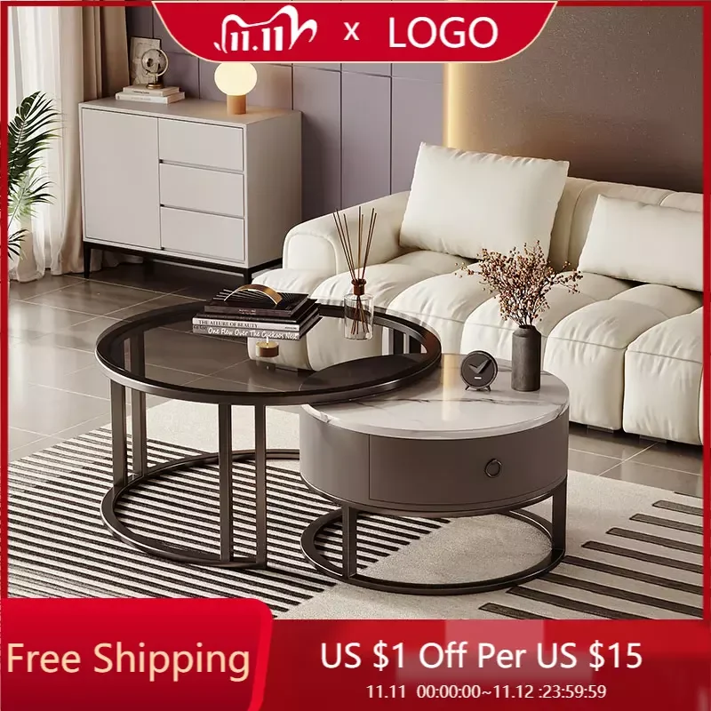 Design Luxury Coffee Table Makeup Funky Elegant Liftable Floor Glass Table Center Mesas Pegables Portatil House Furniture