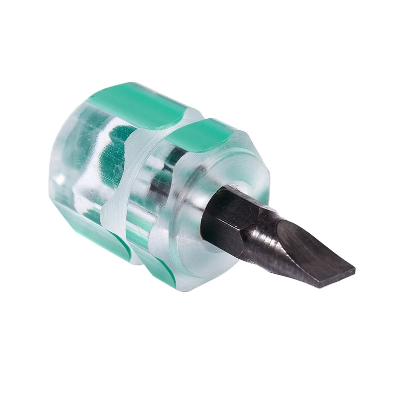 Destornillador Phillips plano de 6 piezas, Mini destornillador, corto, pequeño, Kit de herramientas de reparación dividida, verde + rojo