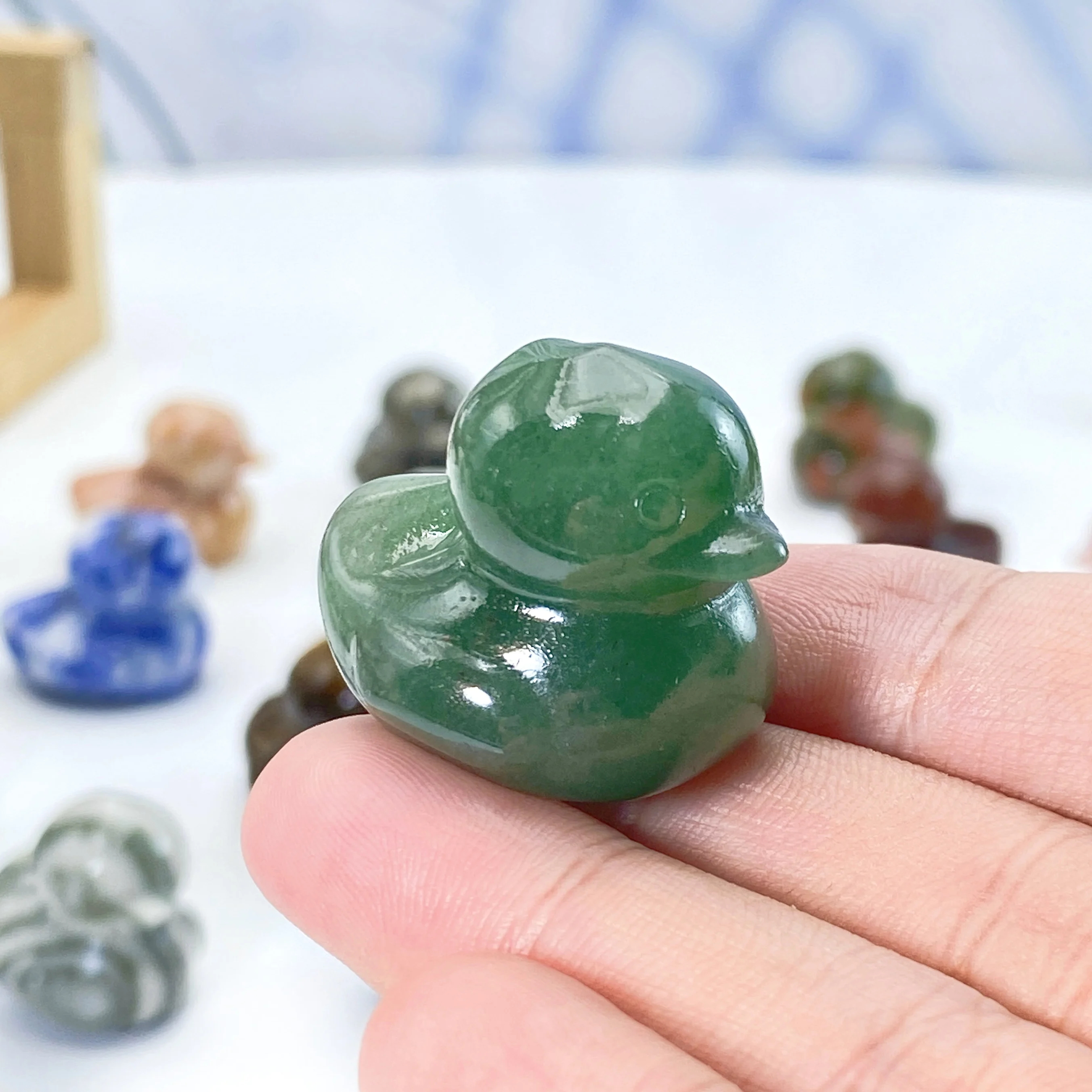 1 قطعة مجموعة حجر البط المواد المختلطة ديكور المنزل ديكور ذاتي الصنع هدية ممتازة لتزيين غرفة العائلة والأصدقاء